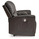 Andie Power Reclining Loveseat with Console | USB Port | Storm Gray Leather 75"