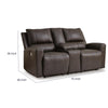 Andie Power Reclining Loveseat with Console | USB Port | Storm Gray Leather 75"