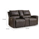 Andie Power Reclining Loveseat with Console | USB Port | Storm Gray Leather 75"