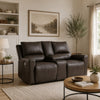 Andie Power Reclining Loveseat with Console | USB Port | Storm Gray Leather 75"