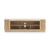 Dill TV St& Media Console with Storage | Faux Marble Top | Brown Wood 80"