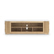 Dill TV St& Media Console with Storage | Faux Marble Top | Brown Wood 80"