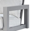 Jazzy Outdoor Swivel Chair with Corded Fabric Cushions | Gray Aluminum