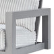 Jazzy Outdoor Swivel Chair with Corded Fabric Cushions | Gray Aluminum