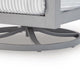 Jazzy Outdoor Swivel Chair with Corded Fabric Cushions | Gray Aluminum