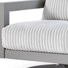 Jazzy Outdoor Swivel Chair with Corded Fabric Cushions | Gray Aluminum