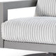 Jazzy Outdoor Swivel Chair with Corded Fabric Cushions | Gray Aluminum