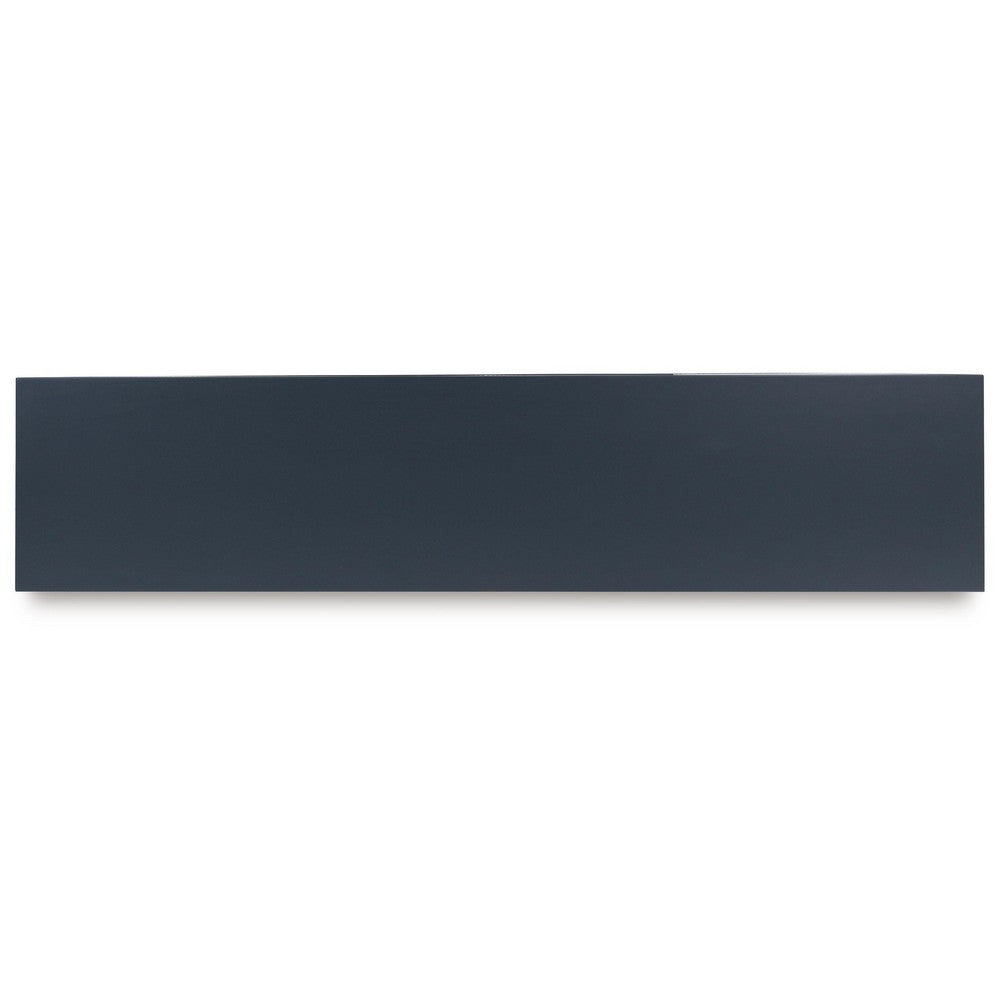 Bobby Accent Cabinet | Geometric Doors | Gold Metal Legs | Dark Blue Wood 72"