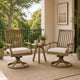 Inaya Patio Swivel-Rocker Chair Set | Slatted Aluminum | Beige Fabric