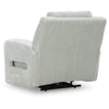 Rumy Power Recliner Chair with Blue LED | Cup-Holder | Off White Corded Polyester