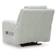 Rumy Power Recliner Chair with Blue LED | Cup-Holder | Off White Corded Polyester