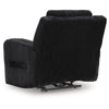 Rumy Power Recliner Chair with Blue LED | Cup-Holder | Black Corded Polyester