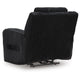 Rumy Power Recliner Chair with Blue LED | Cup-Holder | Black Corded Polyester