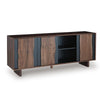 Wenda Accent Cabinet with Live Edge Doors | Brown-Charcoal Acacia Wood 71"