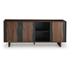 Wenda Accent Cabinet with Live Edge Doors | Brown-Charcoal Acacia Wood 71"