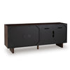 Wenda Accent Cabinet with Live Edge Doors | Brown-Charcoal Acacia Wood 71"