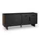 Wenda Accent Cabinet with Live Edge Doors | Brown-Charcoal Acacia Wood 71"