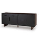 Wenda Accent Cabinet with Live Edge Doors | Brown-Charcoal Acacia Wood 71"