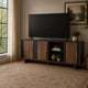 Wenda Accent Cabinet with Live Edge Doors | Brown-Charcoal Acacia Wood 71"