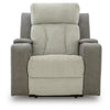 Lesly Power Recliner Chair with 3 Heat Massage Modes | Two-Tone Polyester