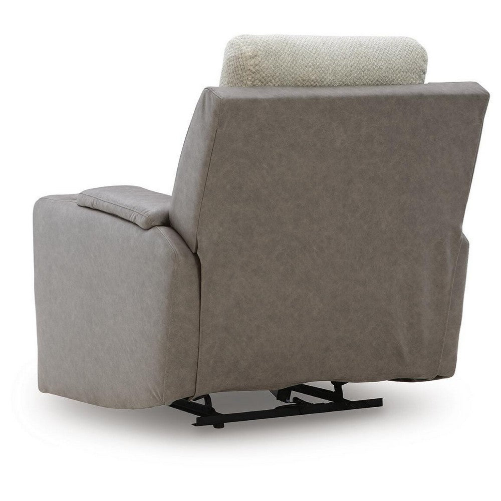 Lesly Power Recliner Chair with 3 Heat Massage Modes | Two-Tone Polyester