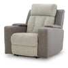 Lesly Power Recliner Chair with 3 Heat Massage Modes | Two-Tone Polyester