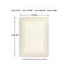 Teena Extra Large Area Rug with Border Design | Ivory Wool 9x13
