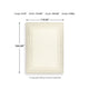 Teena Extra Large Area Rug with Border Design | Ivory Wool 9x13
