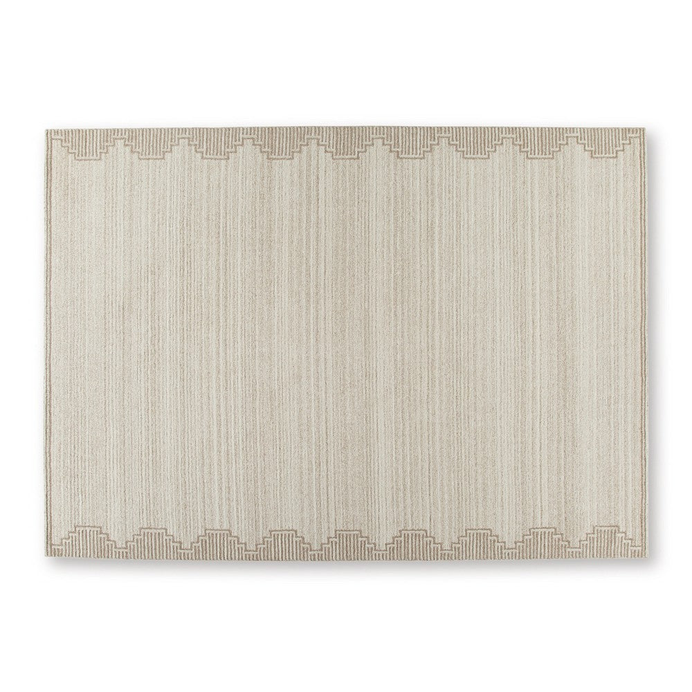 Emery Extra Large Area Rug | Table Tufted Design | Brown Wool 10x14
