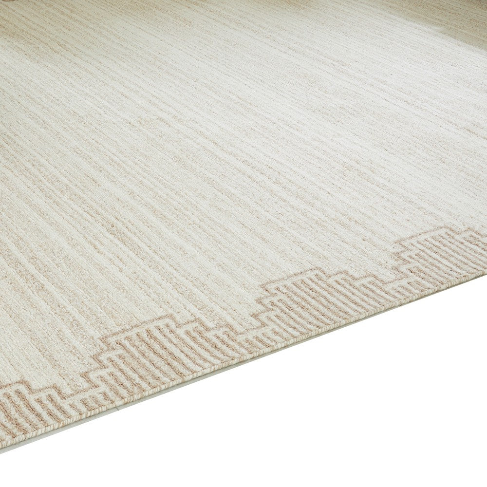 Emery Extra Large Area Rug | Table Tufted Design | Brown Wool 10x14