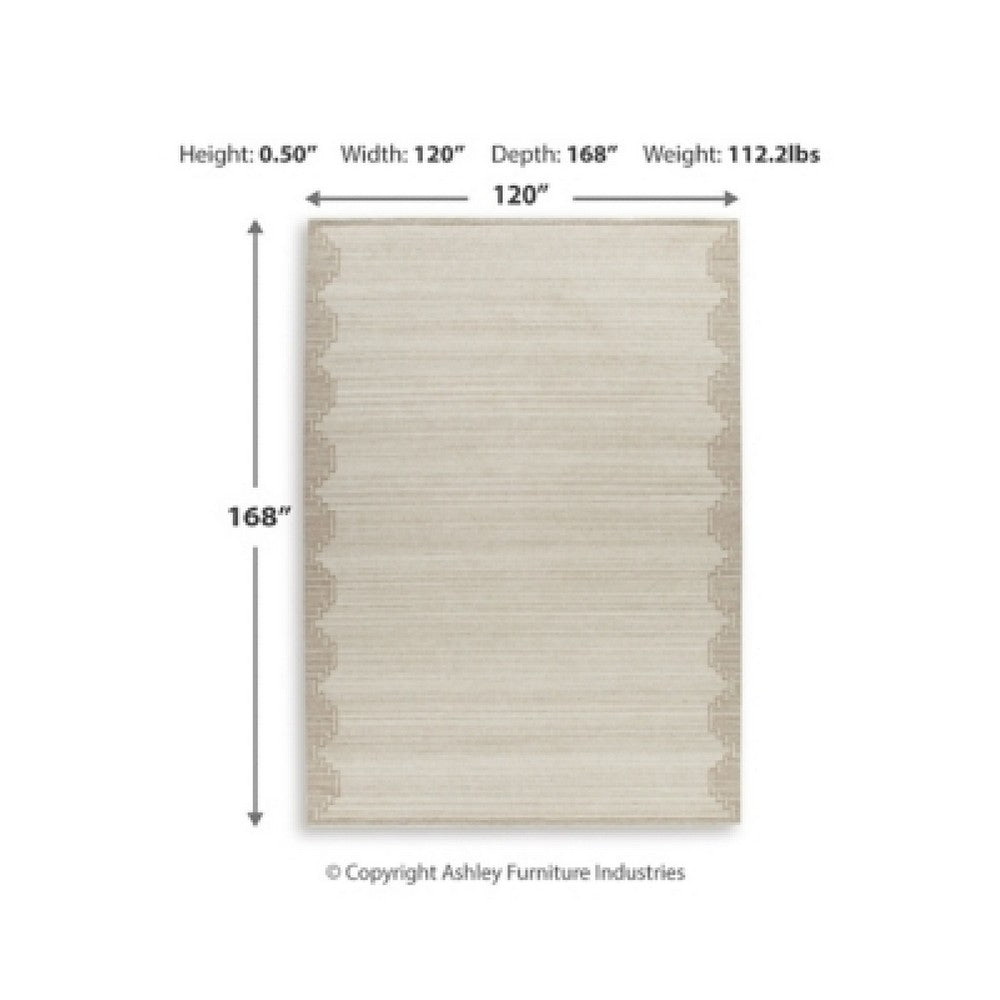 Emery Extra Large Area Rug | Table Tufted Design | Brown Wool 10x14
