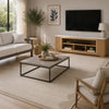 Emery Extra Large Area Rug | Table Tufted Design | Brown Wool 10x14