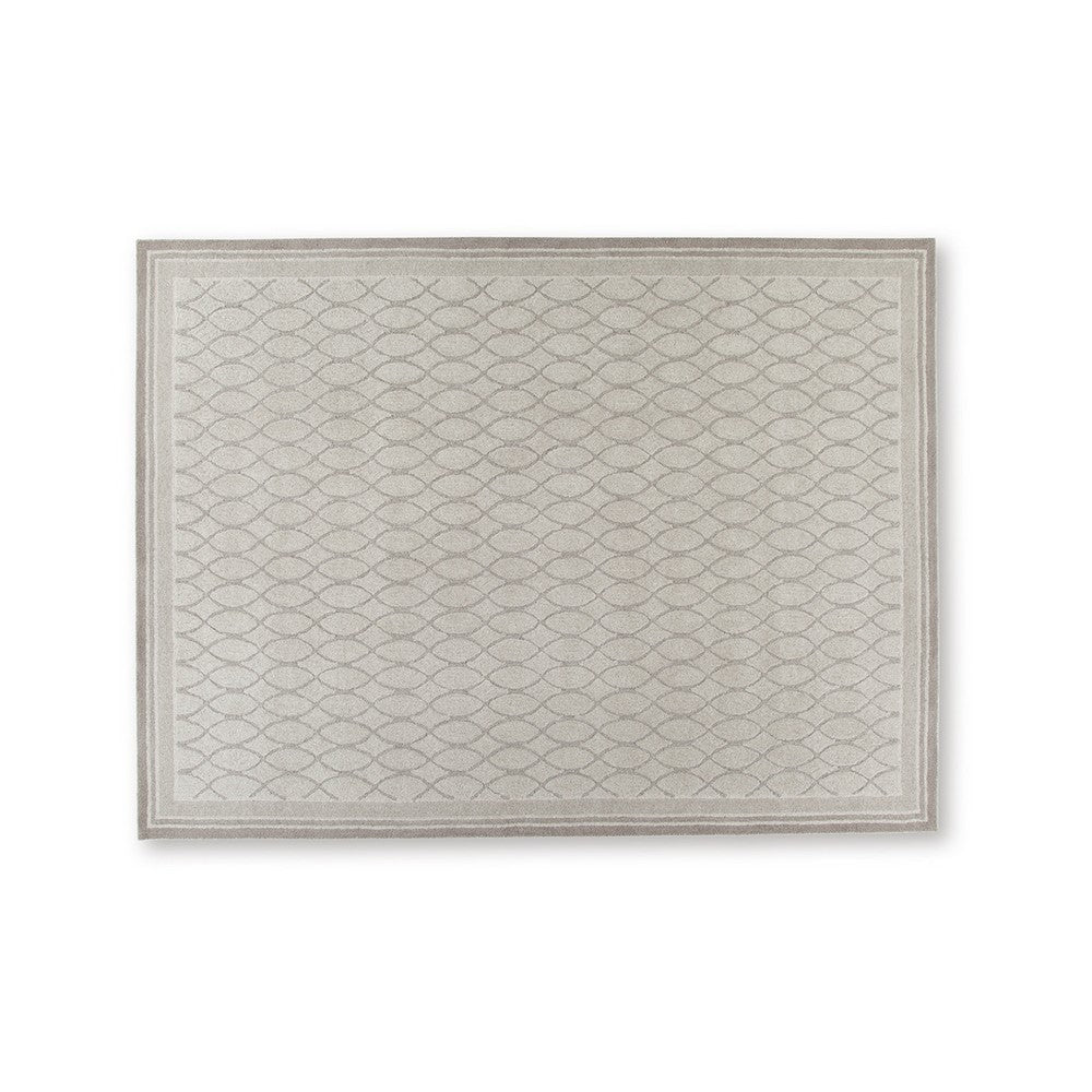 Winie Area Rug with Trellis Pattern | Table Tufted Design | Gray Wool 10x14