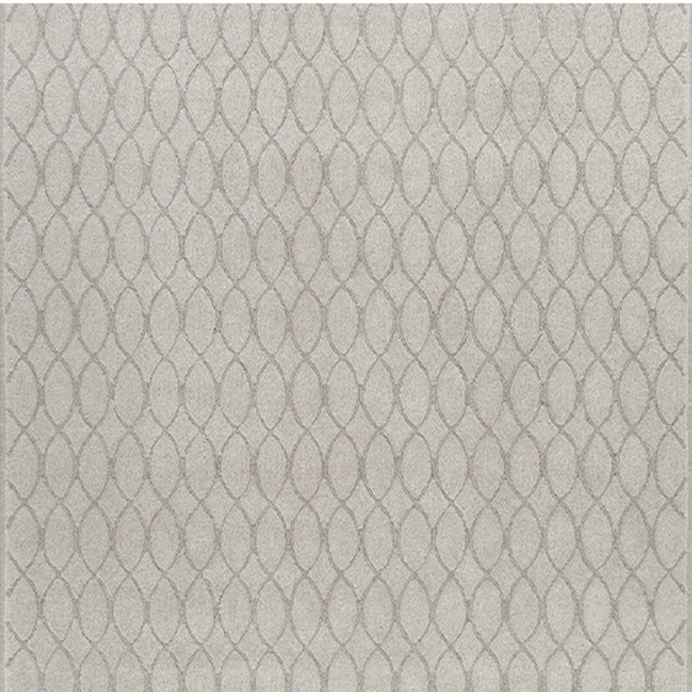 Winie Area Rug with Trellis Pattern | Table Tufted Design | Gray Wool 10x14