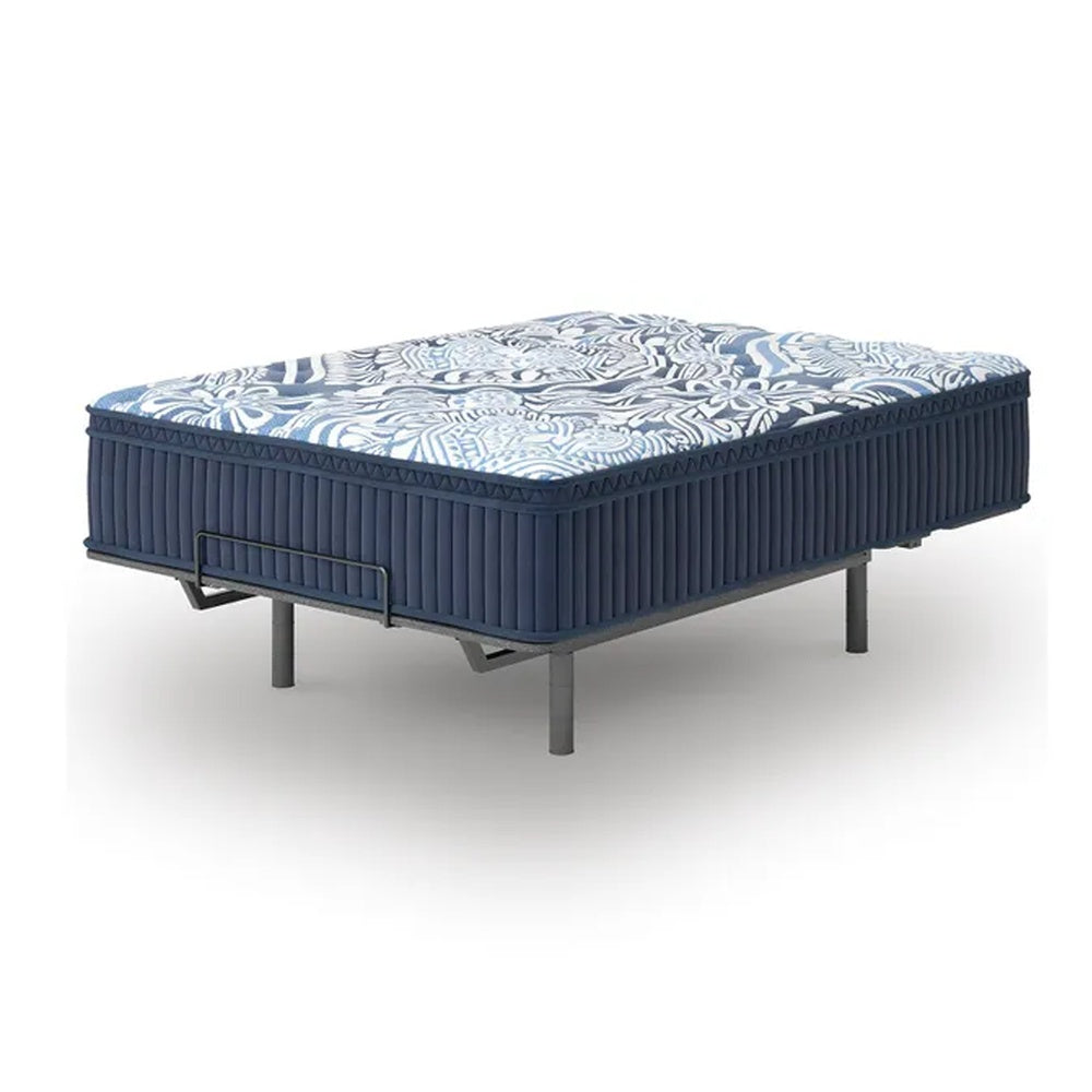 Helen Queen Size Euro Top Mattress with Cooling Gel Latex | Blue Fabric 15"