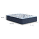Helen Queen Size Euro Top Mattress with Cooling Gel Latex | Blue Fabric 15"