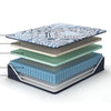 Xyno Queen Size Mattress | Memory Foam | Cooling Gel Latex | Blue Fabric 15"