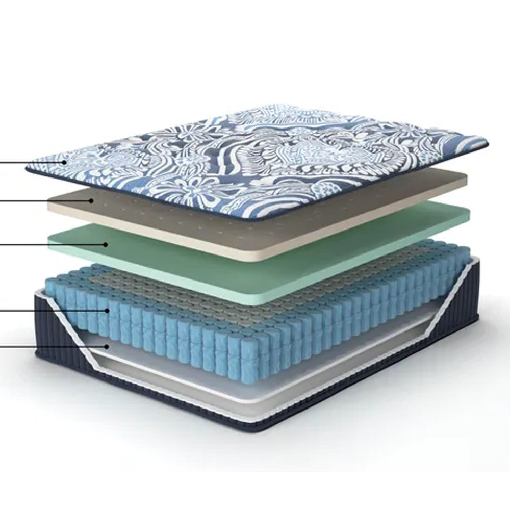 Xyno Queen Size Mattress | Memory Foam | Cooling Gel Latex | Blue Fabric 15"