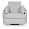 Aiya Swivel Power Recliner Chair| Storage | Bolster Pillow Arms | Gray Fabric