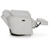 Aiya Swivel Power Recliner Chair| Storage | Bolster Pillow Arms | Gray Fabric