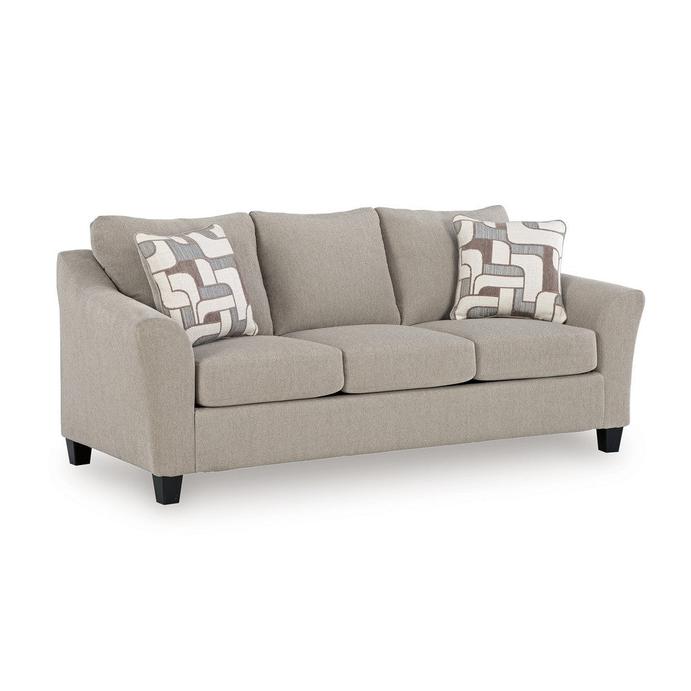 Wecy Queen Sofa Bed Sleeper with Memory Foam Mattress | Taupe Polyester 92"