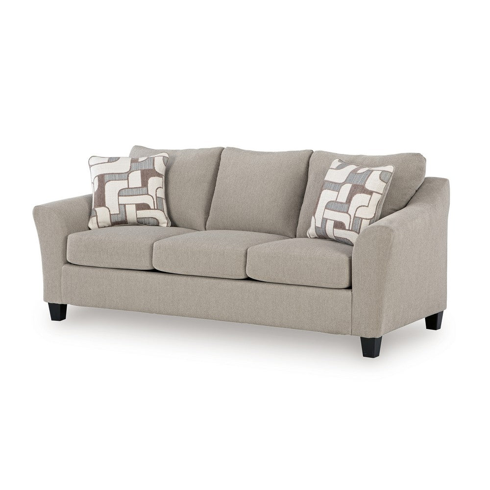 Wecy Queen Sofa Bed Sleeper with Memory Foam Mattress | Taupe Polyester 92"