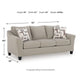 Wecy Queen Sofa Bed Sleeper with Memory Foam Mattress | Taupe Polyester 92"