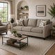 Wecy Queen Sofa Bed Sleeper with Memory Foam Mattress | Taupe Polyester 92"
