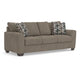 Teu Queen Sofa Sleeper, 2 Pillows, Memory Foam Bed | Suede Gray Polyester 90"