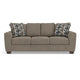 Teu Queen Sofa Sleeper, 2 Pillows, Memory Foam Bed | Suede Gray Polyester 90"