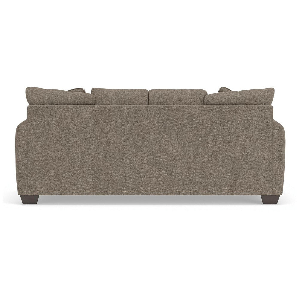 Teu Queen Sofa Sleeper, 2 Pillows, Memory Foam Bed | Suede Gray Polyester 90"