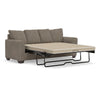 Teu Queen Sofa Sleeper, 2 Pillows, Memory Foam Bed | Suede Gray Polyester 90"
