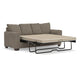Teu Queen Sofa Sleeper, 2 Pillows, Memory Foam Bed | Suede Gray Polyester 90"