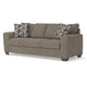 Teu Queen Sofa Sleeper, 2 Pillows, Memory Foam Bed | Suede Gray Polyester 90"